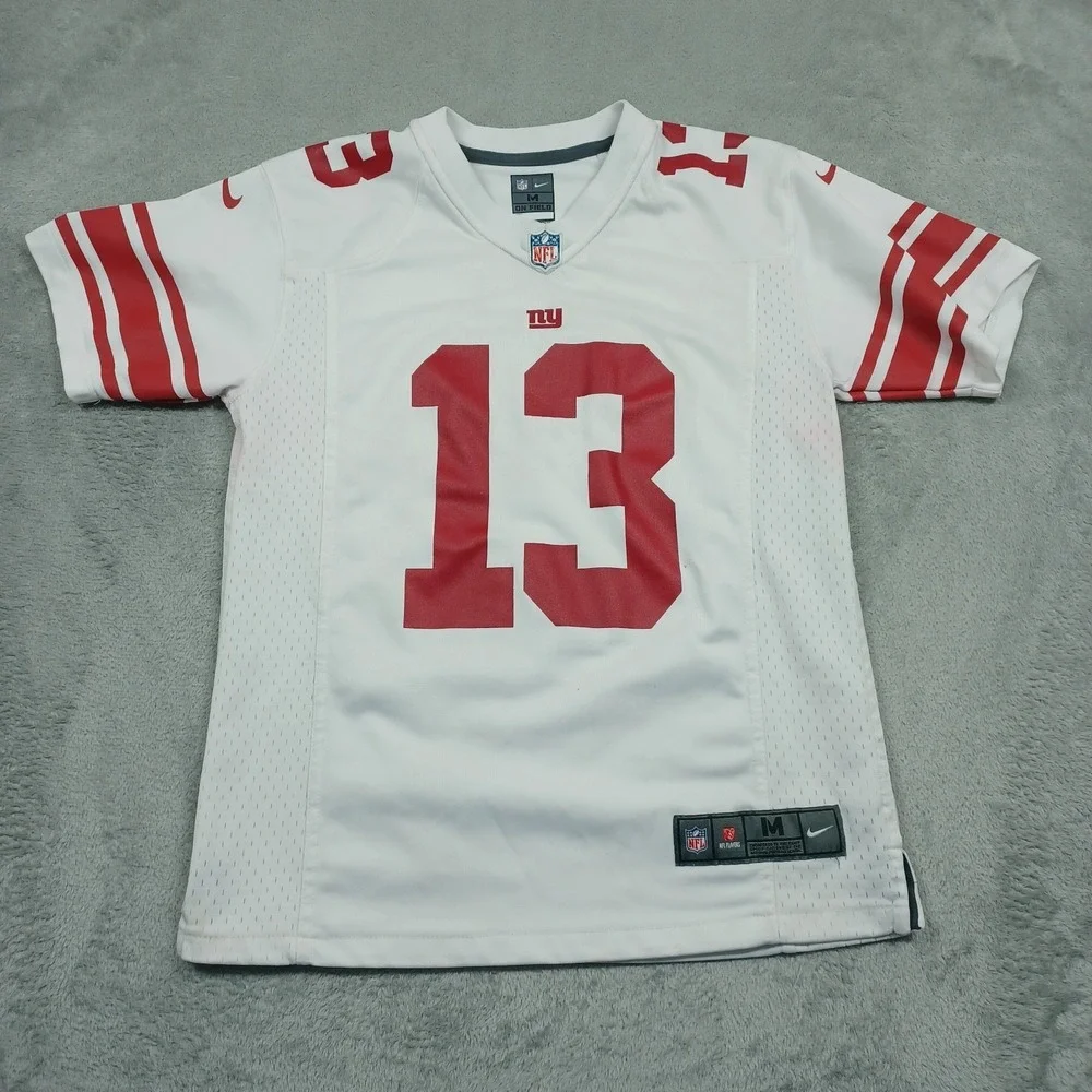 New‎ York Giants Jersey Boys Medium White Beckhan Jr Nike NFL Football
